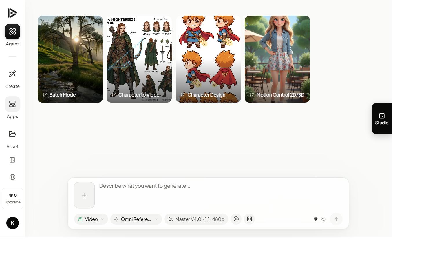 Deevid AI Character consistency feature — interface screenshot
